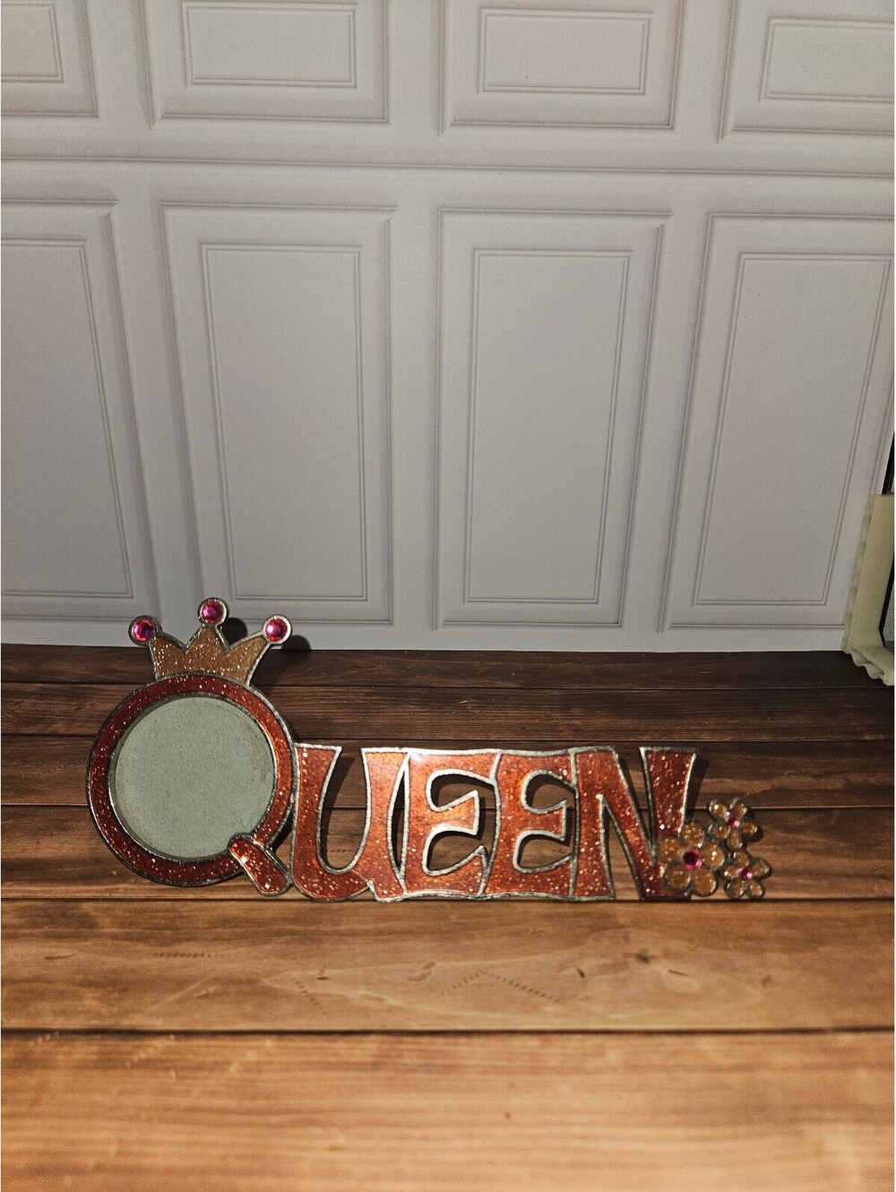 Decorative Queen Sign with Crown Accent